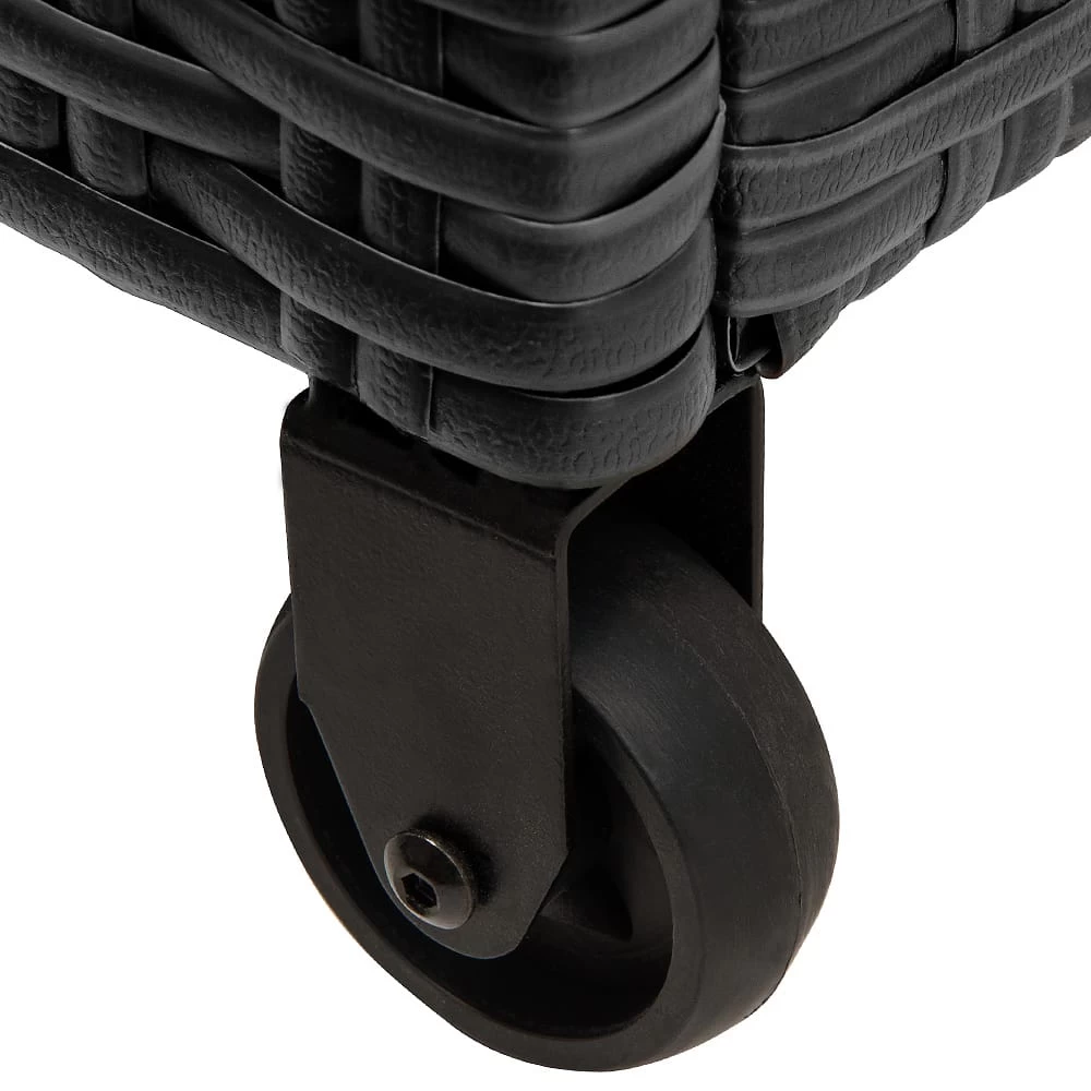 Polyrattan Auflagenbox Schwarz 122x56x61cm Griffe 7 Polyrattan Auflagenbox Schwarz 122x56x61cm Griffe – Bild 5