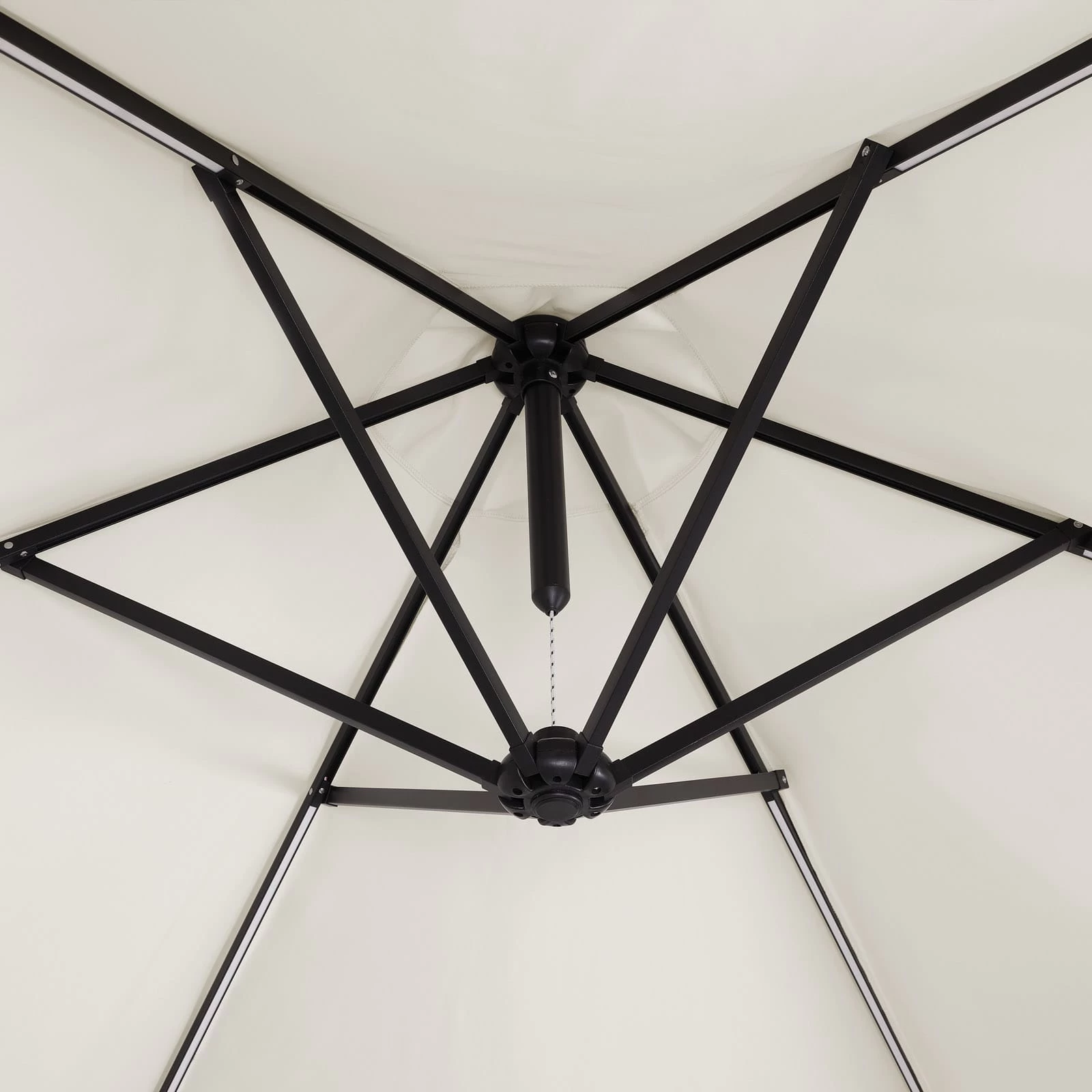 LED Solar Ampelschirm Mali Creme Ø330cm 10 LED Solar Ampelschirm Mali Creme Ø330cm – Bild 8