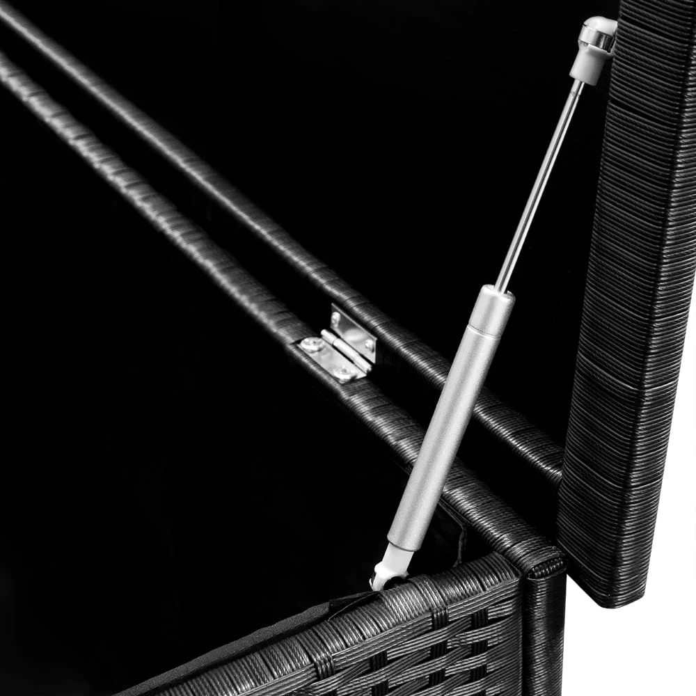 Polyrattan-Auflagenbox Schwarz 117,5x55x64,5cm Mit Rollen 16 Polyrattan-Auflagenbox Schwarz 117,5x55x64,5cm Mit Rollen – Bild 14