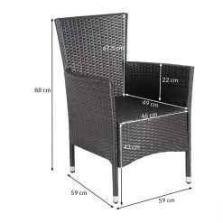 Polyrattan Gartenstuhl 3er-Set Braun Stapelbar 13 Polyrattan Gartenstuhl 3er-Set Braun Stapelbar -Gartenmöbel Und Dekoration Geschäft cc07a98f6cfcb5519a545066bcf5a655 de 109138d 3 1
