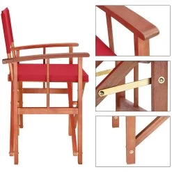 Regiestuhl Cannes Rot Eukalyptus FSC®-zertifiziert -Gartenmöbel Und Dekoration Geschäft cd1244224ea63a551b73d497ffb4c265 de 106818d 2 1 1 1