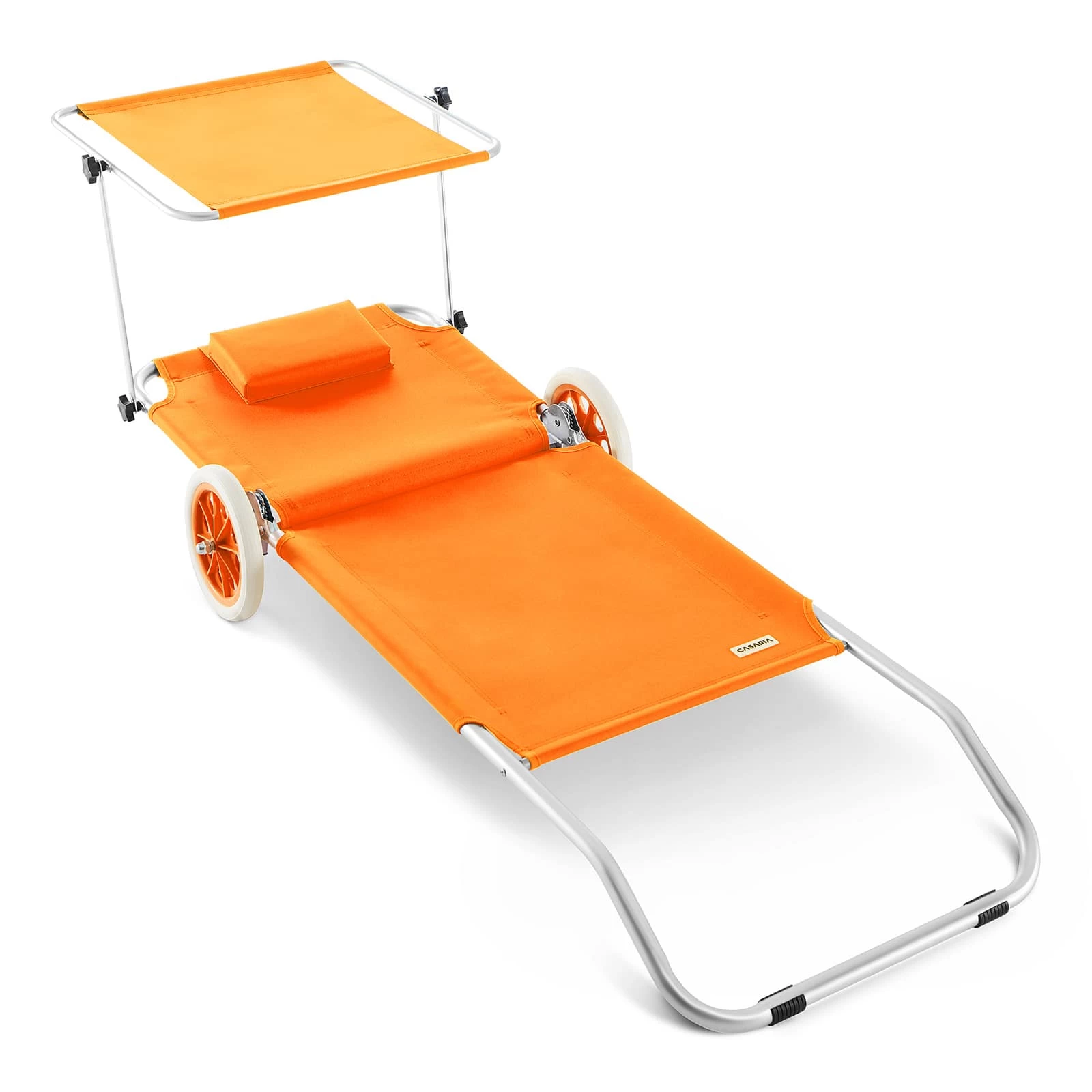 Sonnenliege Kreta Orange Alu Mit Rollen 5 Sonnenliege Kreta Orange Alu Mit Rollen – Bild 3