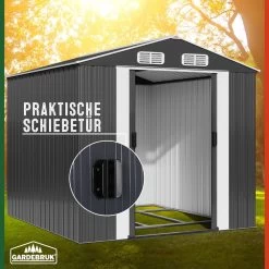 Geräteschuppen Anthrazit Metall 312x257x177,5cm 14 Geräteschuppen Anthrazit Metall 312x257x177,5cm -Gartenmöbel Und Dekoration Geschäft d156e07b012829c340736209177a5110 de 990745d 27 1
