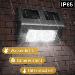 LED Solar-Wandleuchte 4er-Set Edelstahl -Gartenmöbel Und Dekoration Geschäft d18ec02d350c6c21e5e9ab7bf51a3dce 6
