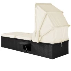 Polyrattan Sonnenliege Schwarz/Creme 195x60x39/145cm 17 Polyrattan Sonnenliege Schwarz/Creme 195x60x39/145cm -Gartenmöbel Und Dekoration Geschäft d1d9041dfdc9e7a2afbc424897e50ec7 de 992875d 5