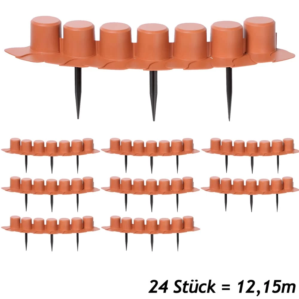 Beeteinfassung 3er-Set Terrakotta 12,15m 6 Beeteinfassung 3er-Set Terrakotta 12,15m – Bild 4