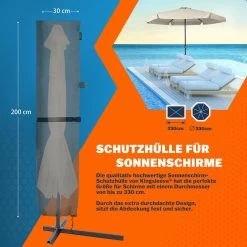Abdeckung Sonnenschirm Anthrazit Ø330cm -Gartenmöbel Und Dekoration Geschäft d26df9fb02352803285db24443f947df 333