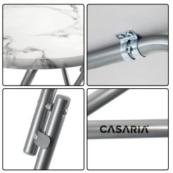 Stehtisch 2er-Set Weiß Marmoroptik Ø60cm Klappbar -Gartenmöbel Und Dekoration Geschäft d330a0b48bba8de43670e9d4400f902e de 107835d 8 1