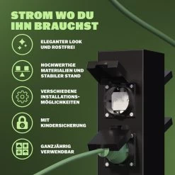 Gartensteckdose Schwarz 4er-Stecker 38x12,5x12,5cm -Gartenmöbel Und Dekoration Geschäft d34d4be0f20aa9808c57aee04189bb8c 03 109603 on dts web low de 1