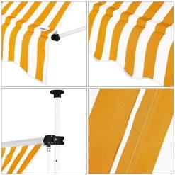 Klemmmarkise Gelb/Weiß 400cm -Gartenmöbel Und Dekoration Geschäft d391e1987040663b28f4091836698b3b de 108293d 5gelb