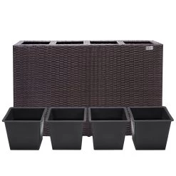 Polyrattan Blumentopf Braun 95x27x60cm 12 Polyrattan Blumentopf Braun 95x27x60cm -Gartenmöbel Und Dekoration Geschäft d3f53c3ba8b228635bafd3a7d8851889 de 106643d 1