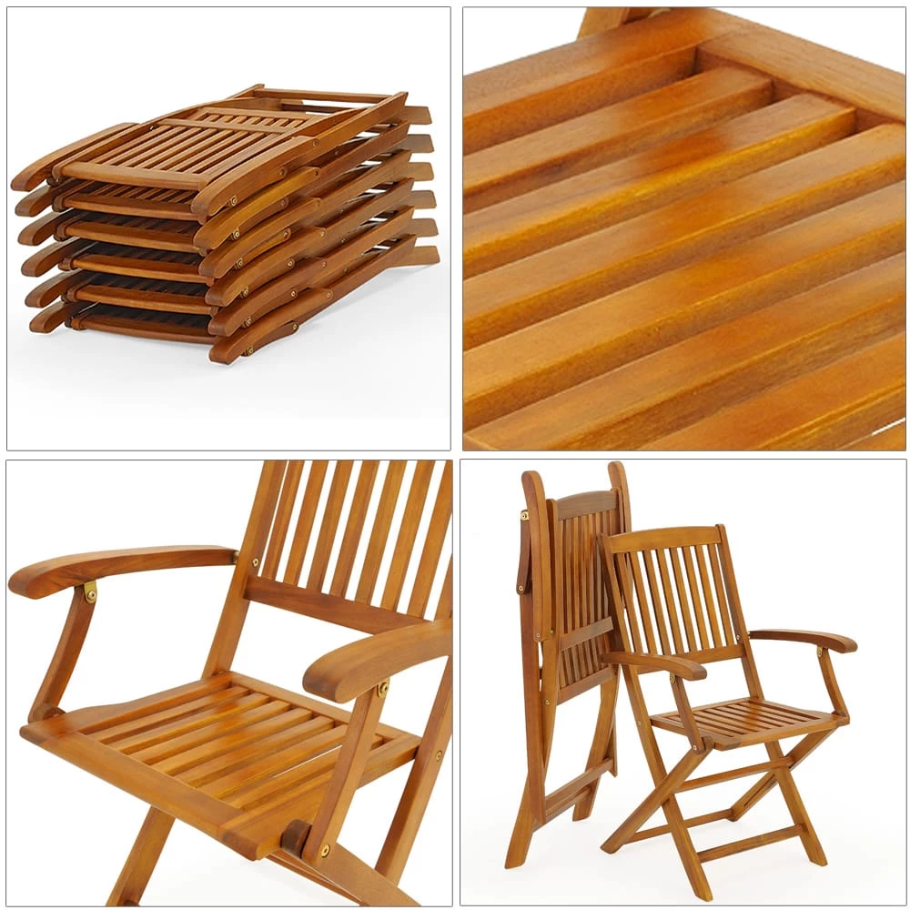 Gartenstühle Boston 6er-Set Akazienholz Klappbar 9 Gartenstühle Boston 6er-Set Akazienholz Klappbar – Bild 7