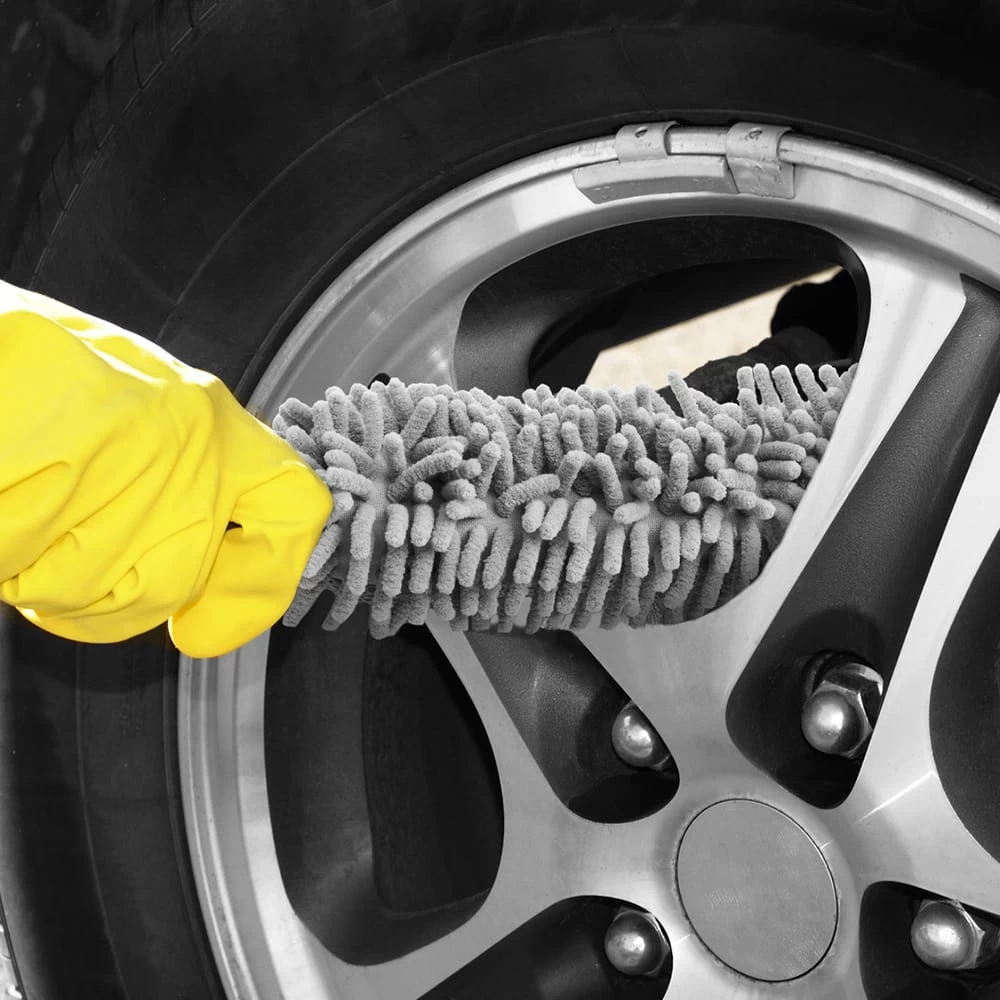 Felgen-Reinigungsbürste Grau Microfaser 34cm 4 Felgen-Reinigungsbürste Grau Microfaser 34cm – Bild 2