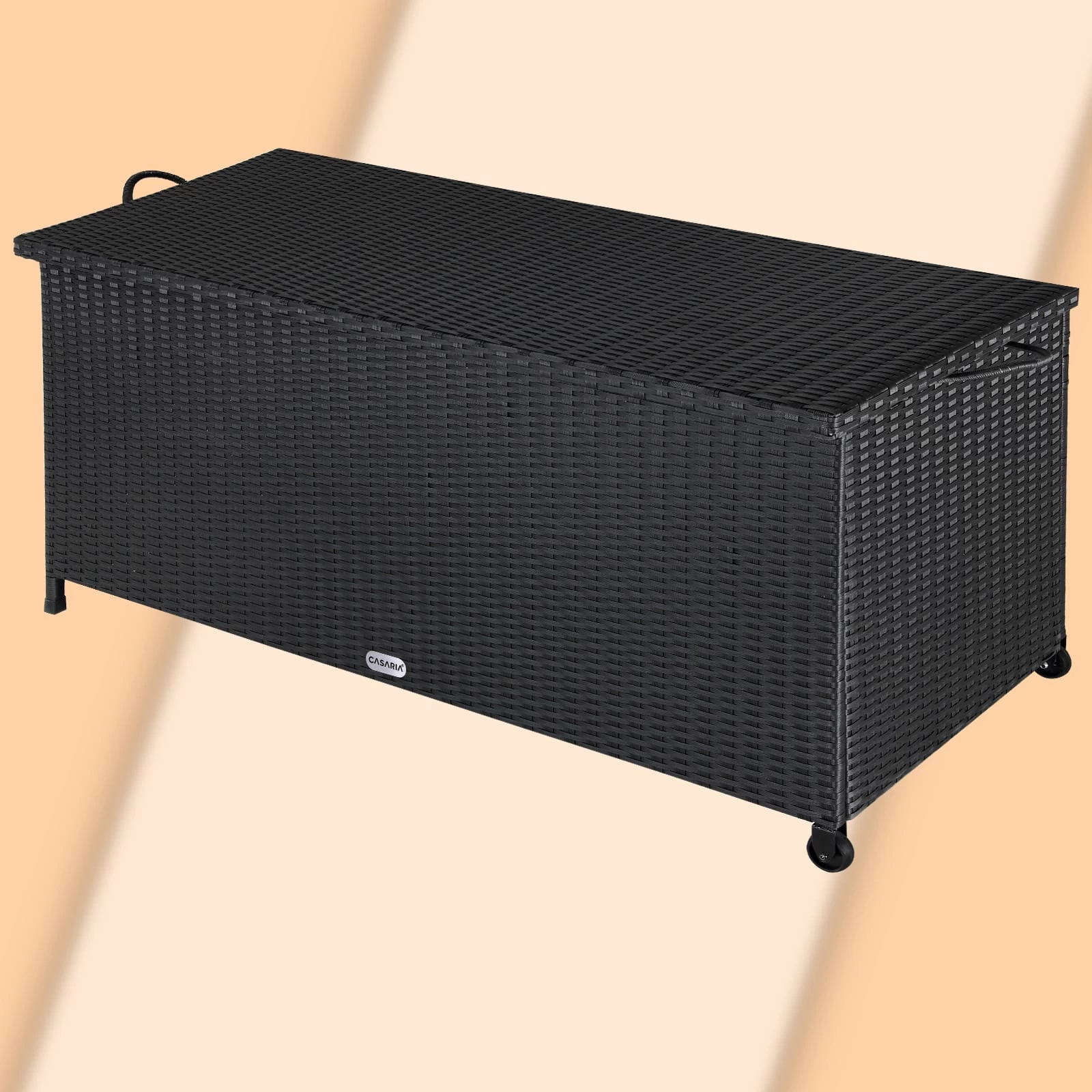 Polyrattan Auflagenbox Schwarz 122x56x61cm Griffe 14 Polyrattan Auflagenbox Schwarz 122x56x61cm Griffe – Bild 12