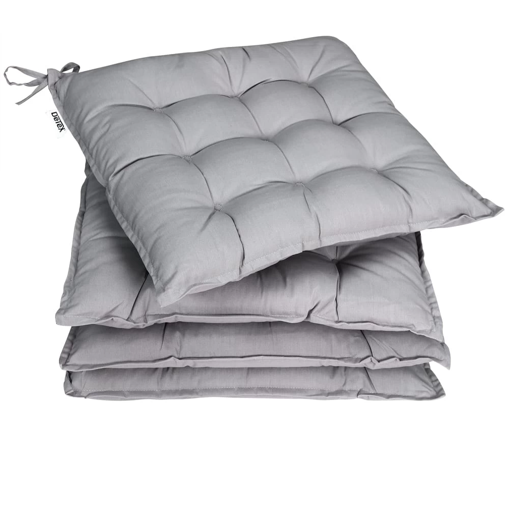 Sitzkissen 4er-Set Cozy Grau 3 Sitzkissen 4er-Set Cozy Grau