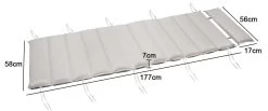 Auflage Saunaliege Creme 177x58x7cm -Gartenmöbel Und Dekoration Geschäft da0a6fed0bfec54bba6ca383cbfa7450 de 102267d 5 1