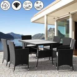 Polyrattan Garten-Sitzgruppe Nizza 7-tlg. Schwarz Milchglas 16 Polyrattan Garten-Sitzgruppe Nizza 7-tlg. Schwarz Milchglas -Gartenmöbel Und Dekoration Geschäft dbb8bc38604bab01ec1297c993935725 de 994883g1 1
