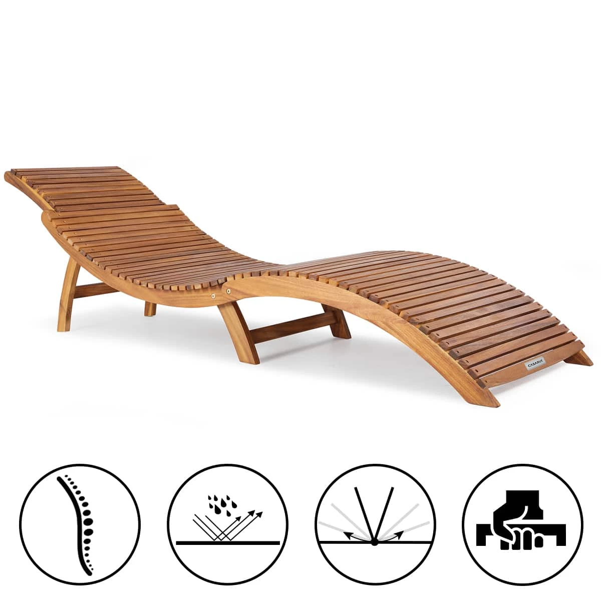 Faltbare Sonnenliege Akazienholz FSC®-zertifiziert 7 Faltbare Sonnenliege Akazienholz FSC®-zertifiziert – Bild 5