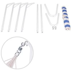 Hängematte Mit Metallgestell Creme/Blau 200x80cm -Gartenmöbel Und Dekoration Geschäft dc3461adb4d554b5fc21cf7739bea680 de 102377d 6 1 1