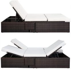 Polyrattan Sonnenliege Braun/Creme 196x116x38cm 15 Polyrattan Sonnenliege Braun/Creme 196x116x38cm -Gartenmöbel Und Dekoration Geschäft deedfa83140b3d4420763b9b7279c86f de 992873d 3