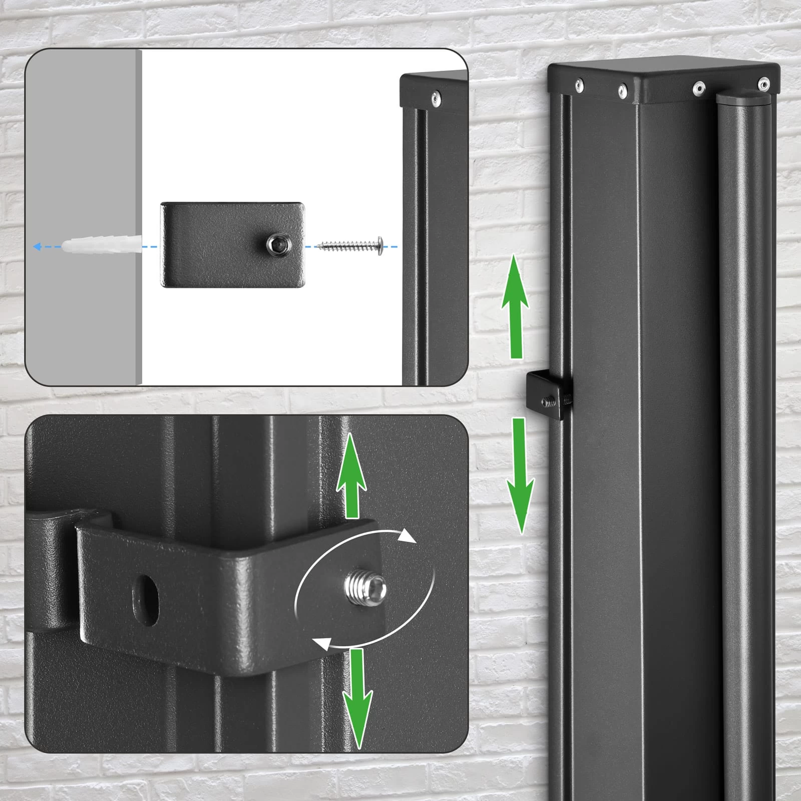 Seitenmarkise Nosara Creme 180x300cm Ausziehbar 5 Seitenmarkise Nosara Creme 180x300cm Ausziehbar – Bild 3