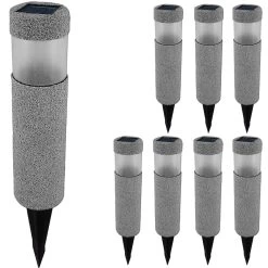 LED Solarlampe 8er-Set Steinoptik