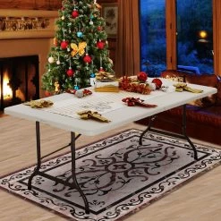 Gartentisch Weiß Kunststoff 220x70x72cm Klappbar -Gartenmöbel Und Dekoration Geschäft e1da3bf47391aa63560edc2bf1f2895a 02 107733 on amb web low de 1