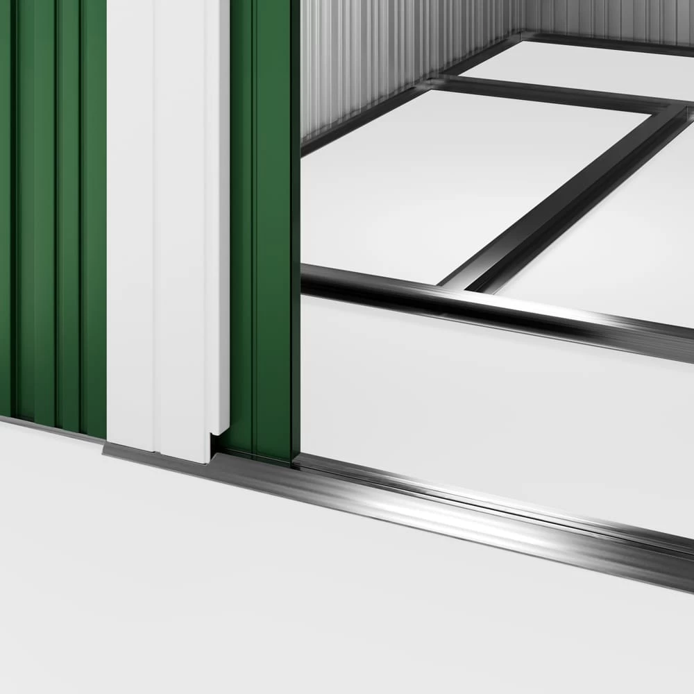 Geräteschuppen Grün Metall 196x132x188cm 7 Geräteschuppen Grün Metall 196x132x188cm – Bild 5