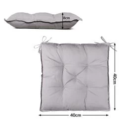 Sitzkissen 4er-Set Hellgrau 40x40x8cm -Gartenmöbel Und Dekoration Geschäft e4da9a340de8ed0beecd36072a182249 de 108075d 5 1