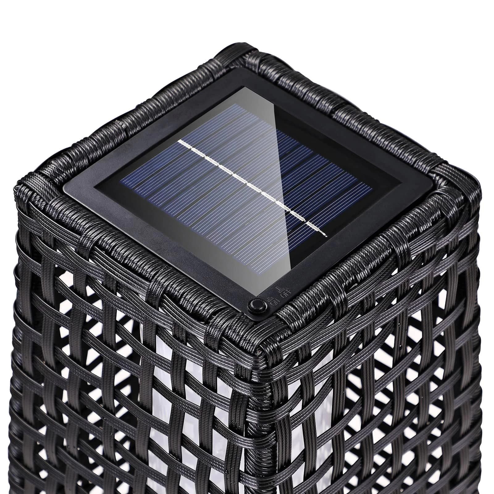 LED Solarleuchte Polyrattan 50cm 8 LED Solarleuchte Polyrattan 50cm – Bild 6