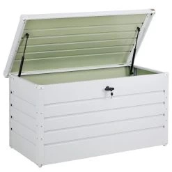 Abschließbare Auflagenbox Weiß Metall -Gartenmöbel Und Dekoration Geschäft e7cfc5caca93c5d794463cdacf0fa92f de 108581d 1
