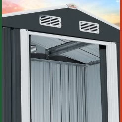 Geräteschuppen Anthrazit Metall 257x205x177,5cm -Gartenmöbel Und Dekoration Geschäft e81170a1097a155118ae300b338ea579 de 990743d 29 1