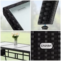 Polyrattan Gartentisch Schwarz 190x90x75cm -Gartenmöbel Und Dekoration Geschäft e9a588f01b5d9cfb432b275ad2851867 de 995194d 3 1