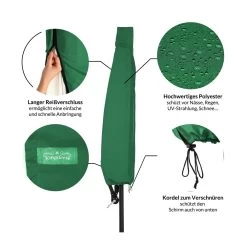 Abdeckung Ampelschirm Grün 3m Reißverschluss -Gartenmöbel Und Dekoration Geschäft ea678fcc74e080ab6657add9ee06e0a6 de 102709d 2 1
