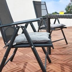 Sitzkissen 4er-Set Hellgrau Meliert 40x40x8cm -Gartenmöbel Und Dekoration Geschäft ea715ef0c7f95598b816e65ae503c3ab de 108014d 8 1