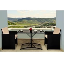 Polyrattan Garten-Sitzgruppe Patio 3-tlg. Glasplatte -Gartenmöbel Und Dekoration Geschäft ebdb32e8c6d9d9d56ac90b372463d5cd de 991497d 26 1