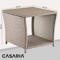 Polyrattan Beistelltisch Vedis Creme 45x45x40cm -Gartenmöbel Und Dekoration Geschäft ebfa23633aa479d61e40e8d427f4decd de 109510d 01 1