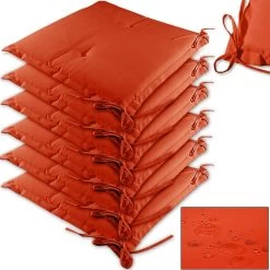 Sitzkissen 6er-Set Boston Orange 43x39x5cm -Gartenmöbel Und Dekoration Geschäft ed00e468175c761e0399dd75a9a94102 a de 102262g