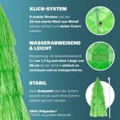 Sonnenschirm Hawaii Grün Ø160cm UV-Schutz 30+ 12 Sonnenschirm Hawaii Grün Ø160cm UV-Schutz 30+ -Gartenmöbel Und Dekoration Geschäft ed087ba55f1e10220d255ee2216cc1d6 04 102503 on dts web low de 1