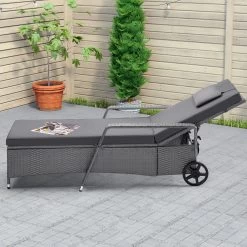 Polyrattan Sonnenliege Grau/Anthrazit 193x90x43cm -Gartenmöbel Und Dekoration Geschäft ee9f1ab1acebeba2299b79d25ca39dbc de 995630d 11 1