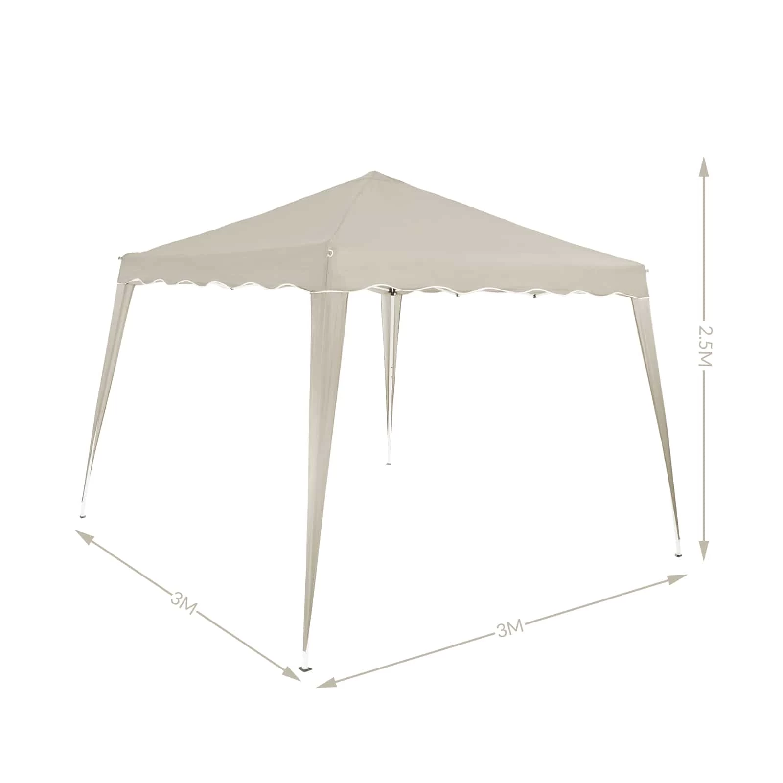 Faltpavillon Capri - Popup Beige 3x3m 5 Faltpavillon Capri - Popup Beige 3x3m – Bild 3