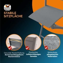 Gartenstuhl 4er-Set Grau -Gartenmöbel Und Dekoration Geschäft ef779d4312f6573992553fda732c40f2 05 996513 on dts web low de 1