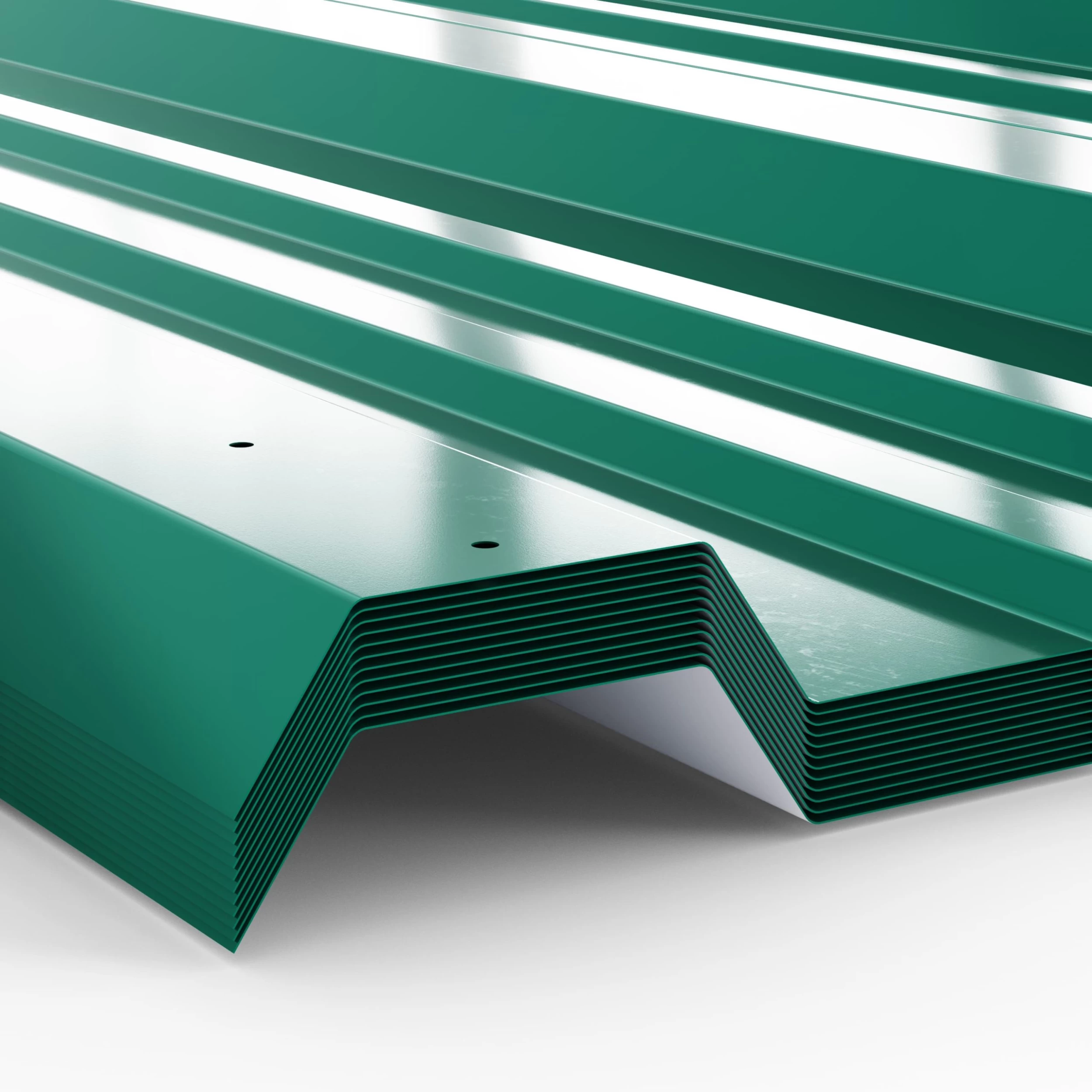 Trapezblech 12er-Set Grün 129x46cm Gelocht 7 Trapezblech 12er-Set Grün 129x46cm Gelocht – Bild 5