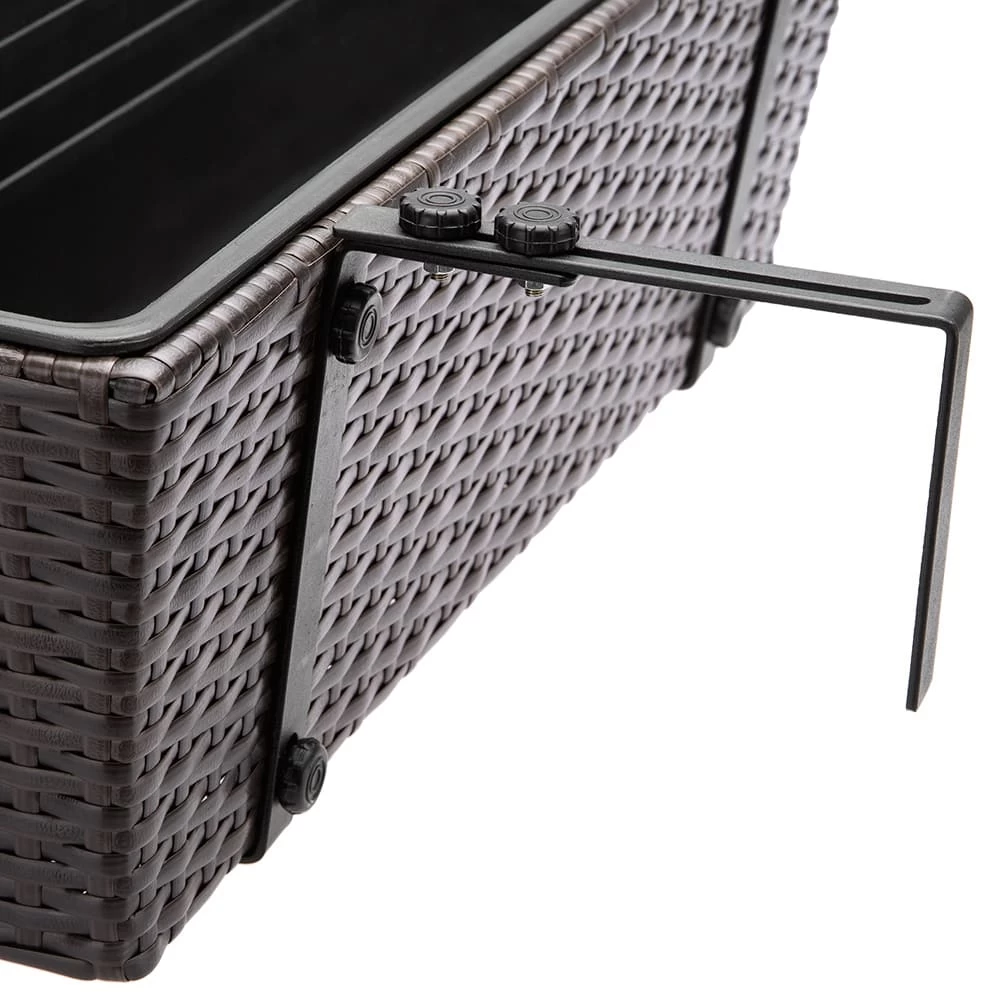 Polyrattan Blumenkasten 4er-Set Braun 4 Polyrattan Blumenkasten 4er-Set Braun – Bild 2