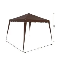 Faltpavillon Capri - Popup Dunkelbraun 3x3m -Gartenmöbel Und Dekoration Geschäft f0bbe60a21876363736f85857c53d1a5 de 100385d 14 1