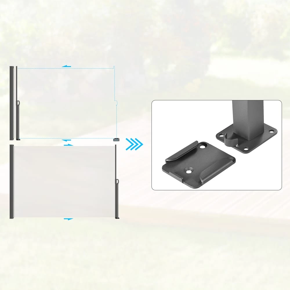 Seitenmarkise Nosara Creme 180x300cm Ausziehbar 10 Seitenmarkise Nosara Creme 180x300cm Ausziehbar – Bild 8