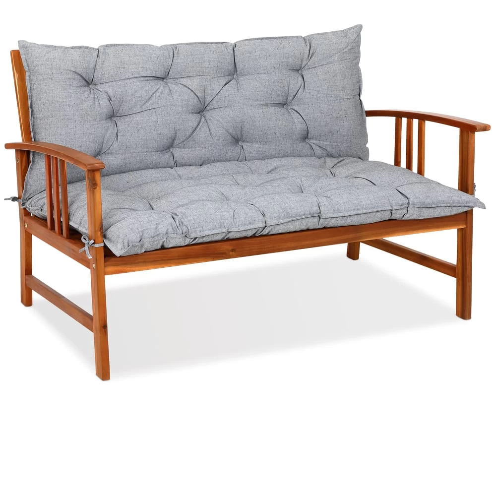 Bankauflage Mit Rückenlehne Hellgrau Meliert 100x110x8cm 3 Bankauflage Mit Rückenlehne Hellgrau Meliert 100x110x8cm