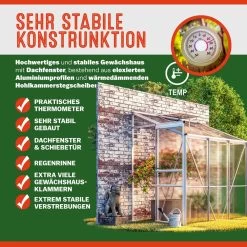 Alu Beistellgewächshaus 190x122x202cm Mit Fenster 15 Alu Beistellgewächshaus 190x122x202cm Mit Fenster -Gartenmöbel Und Dekoration Geschäft f2a508106c46c3e9c48803781a27a93f 02 991470 on fs m amz low de 1