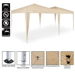 Faltpavillon Beige 3x6m UV-Schutz 50+ -Gartenmöbel Und Dekoration Geschäft f337df374c7296916ad7877c1de26bc5 de 107098d 8 1