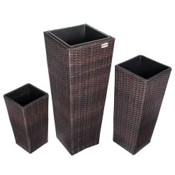 Polyrattan Blumentopf 3-tlg. Braun 12 Polyrattan Blumentopf 3-tlg. Braun -Gartenmöbel Und Dekoration Geschäft f3d138dfd5fdbc3b3220453ac20b5b41 de 106645d 5